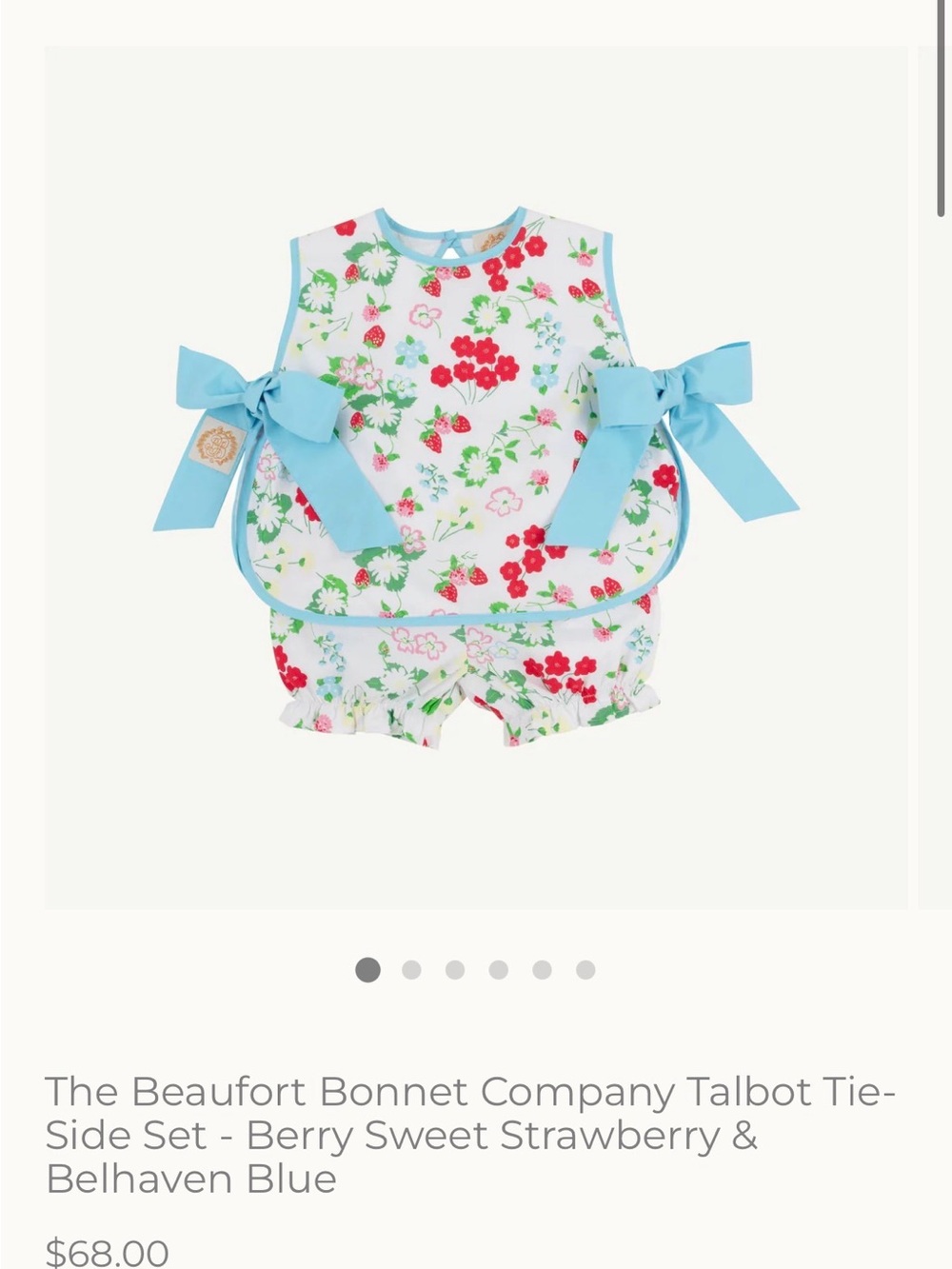 TBBC berry sweet strawberry bow set